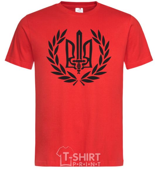 Men's T-Shirt Ukraine trident-sword red фото