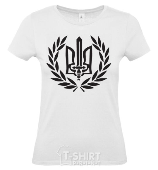 Women's T-shirt Ukraine trident-sword White фото