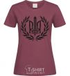 Women's T-shirt Ukraine trident-sword burgundy фото