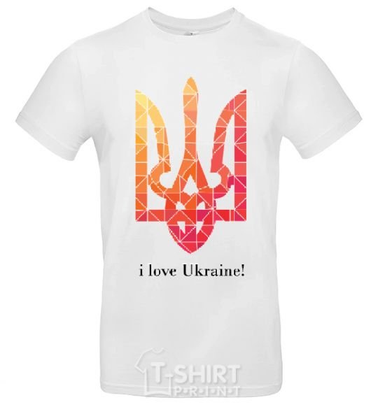 Men's T-Shirt I love Ukraine V.1 White фото