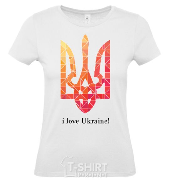 Women's T-shirt I love Ukraine V.1 White фото