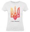 Women's T-shirt I love Ukraine V.1 White фото