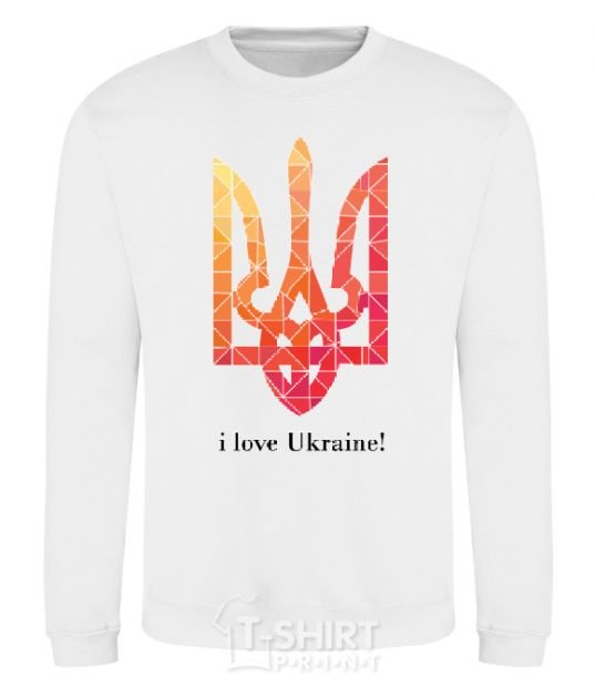 Sweatshirt I love Ukraine V.1 White фото