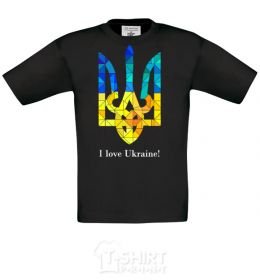 Kids T-shirt I love Ukraine black фото