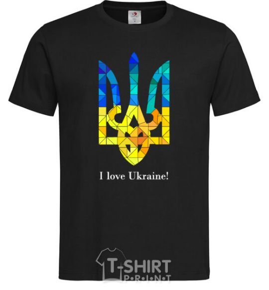 Мужская футболка Я люблю Україну Черный фото
