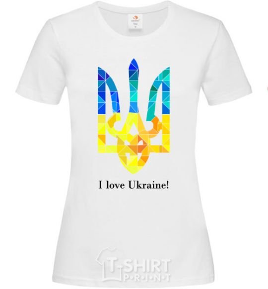 Women's T-shirt I love Ukraine White фото