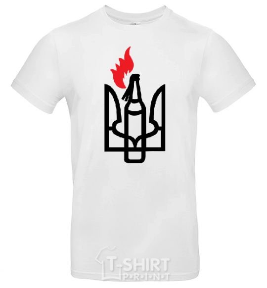 Men's T-Shirt The emblem Molotov cocktail White фото