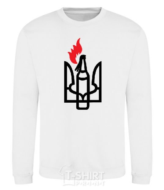 Sweatshirt The emblem Molotov cocktail White фото