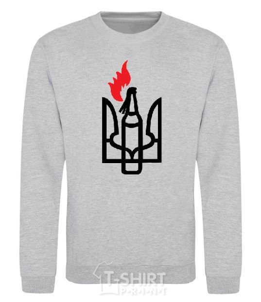 Sweatshirt The emblem Molotov cocktail sport-grey фото