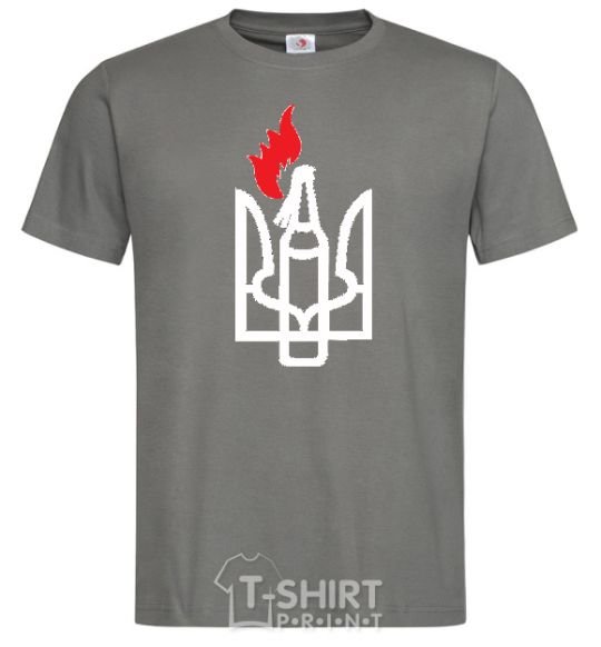 Men's T-Shirt The emblem Molotov cocktail dark-grey фото