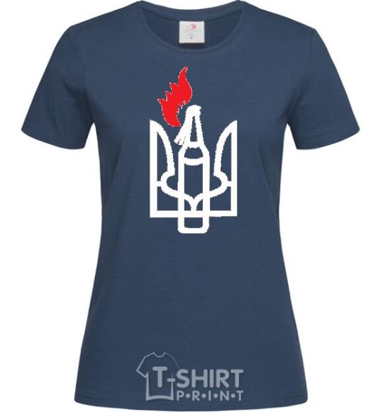 Women's T-shirt The emblem Molotov cocktail navy-blue фото