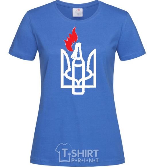 Women's T-shirt The emblem Molotov cocktail royal-blue фото