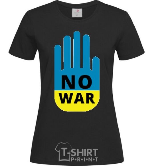 Women's T-shirt NO WAR black фото