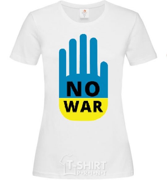 Women's T-shirt NO WAR White фото