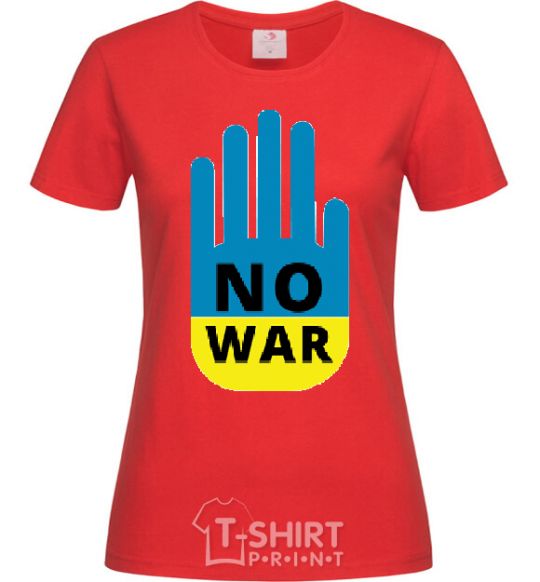 Women's T-shirt NO WAR red фото