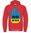 Men`s hoodie NO WAR bright-red фото