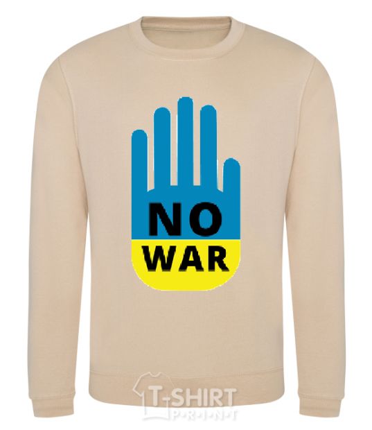 Sweatshirt NO WAR sand фото