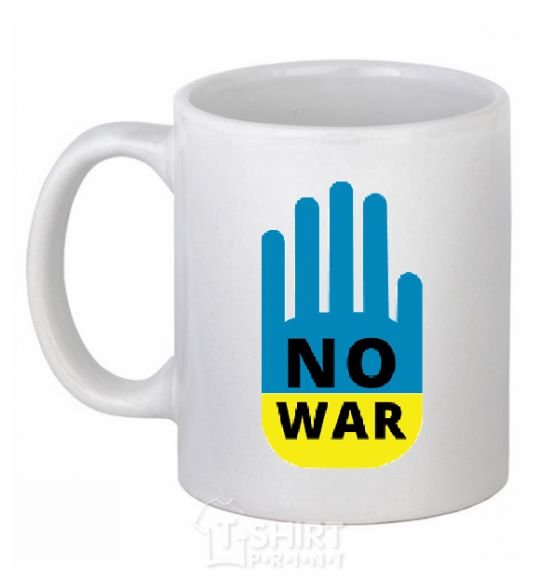 Ceramic mug NO WAR White фото