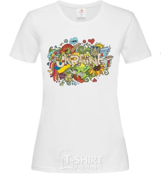 Women's T-shirt Ukraine White фото