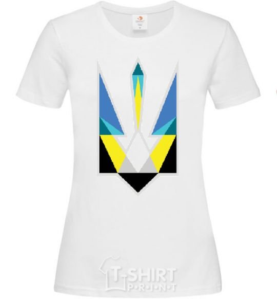 Women's T-shirt Coat of arms - a geometric figure White фото