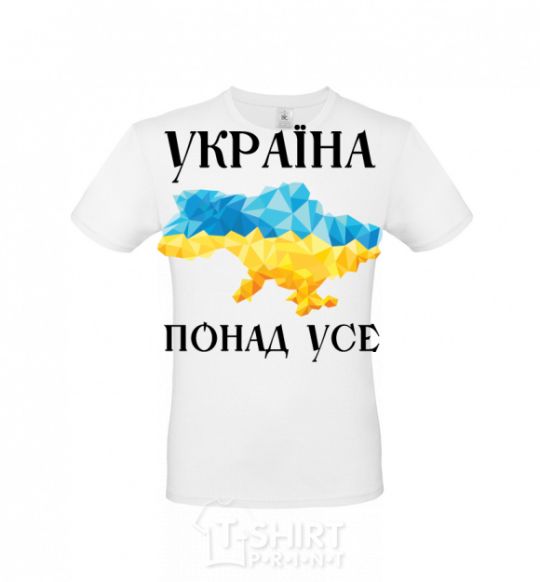 Men's T-Shirt Ukraine first and foremost White фото