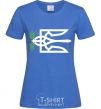 Women's T-shirt The coat of arms dove of peace royal-blue фото