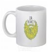 Ceramic mug Beard White фото