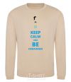 Sweatshirt Keep calm and be Ukrainian (boy) sand фото