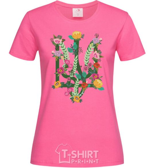 Women's T-shirt Coat of arms with flowers heliconia фото