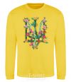 Sweatshirt Coat of arms with flowers yellow фото