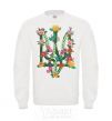 Sweatshirt Coat of arms with flowers White фото