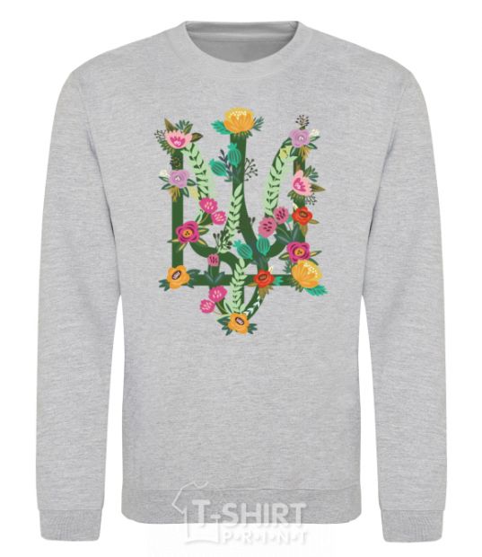 Sweatshirt Coat of arms with flowers sport-grey фото