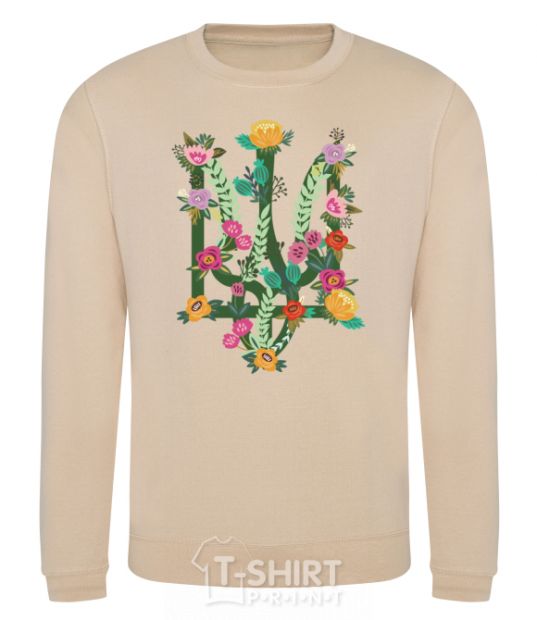 Sweatshirt Coat of arms with flowers sand фото