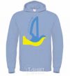 Men`s hoodie Peace to Ukraine - a dove of peace sky-blue фото