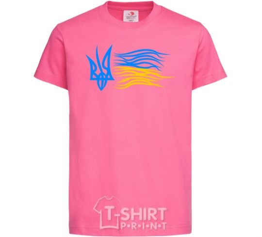Детская футболка Герб і Прапор України Ярко-розовый фото
