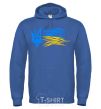 Men`s hoodie Coat of Arms and Flag of Ukraine royal фото