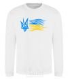 Sweatshirt Coat of Arms and Flag of Ukraine White фото