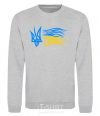 Sweatshirt Coat of Arms and Flag of Ukraine sport-grey фото