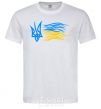 Men's T-Shirt Coat of Arms and Flag of Ukraine White фото