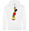 Men`s hoodie Cossack henchmen White фото