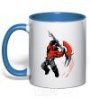 Mug with a colored handle DOTA royal-blue фото