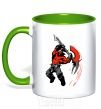 Mug with a colored handle DOTA kelly-green фото