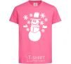 Детская футболка Snowman V.1 Ярко-розовый фото