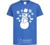Kids T-shirt Snowman V.1 royal-blue фото