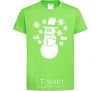 Kids T-shirt Snowman V.1 orchid-green фото