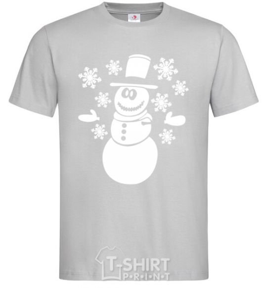 Men's T-Shirt Snowman V.1 grey фото