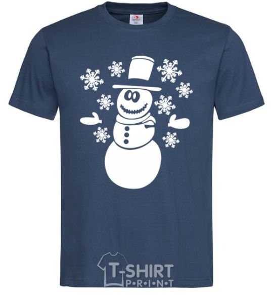 Men's T-Shirt Snowman V.1 navy-blue фото