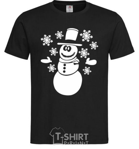 Men's T-Shirt Snowman V.1 black фото