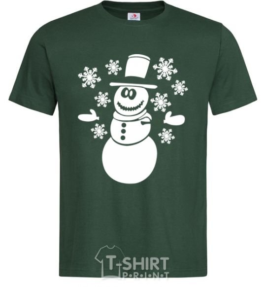 Men's T-Shirt Snowman V.1 bottle-green фото