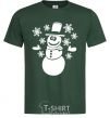 Men's T-Shirt Snowman V.1 bottle-green фото